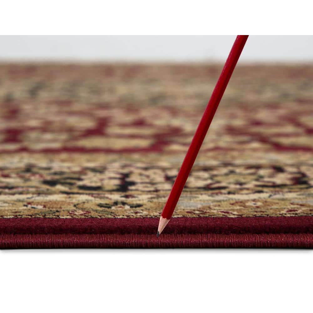Silk Road Red 9 ft. x 13 ft. Medallion Area Rug - thumbnail 6