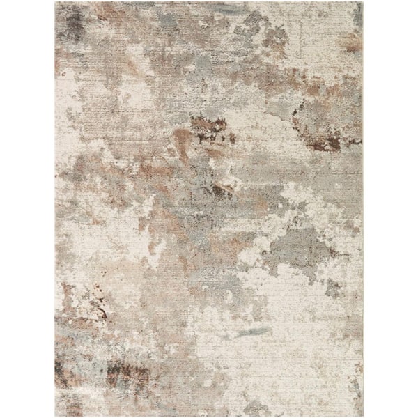 Ivor Beige 5 ft. 3 in. x 7 ft. Abstract Modern Area Rug