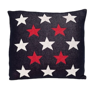 The Stars 20 x 20 Transitional Navy Blue Throw Pillow