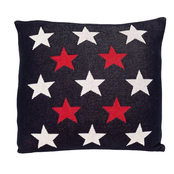 PARKLAND COLLECTION The Stars 20 x 20 Transitional Navy Blue Throw Pillow
