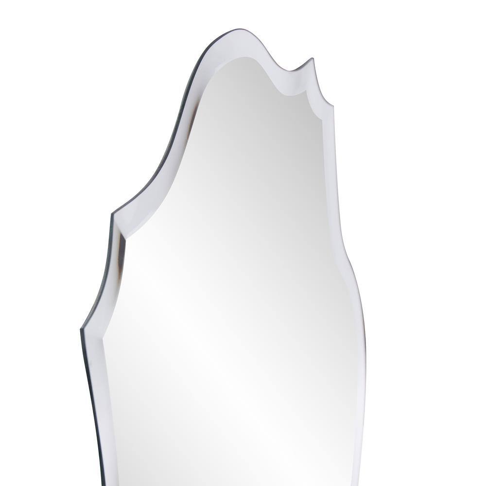 Elegant Frameless Scalloped Edge Rectangular Mirror 24" x 32"