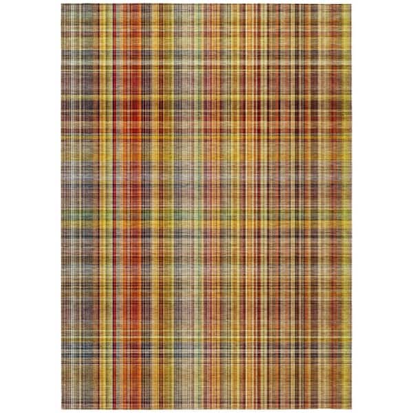 Addison Rugs Chantille ACN541 Paprika 8 ft. x 10 ft. Machine Washable Indoor/Outdoor Geometric Area Rug
