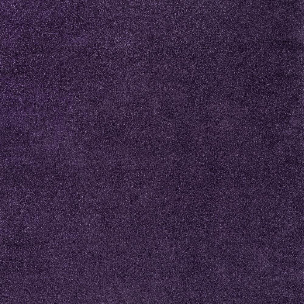 Purple 5' Square Low-Pile Synthetic Area Rug
