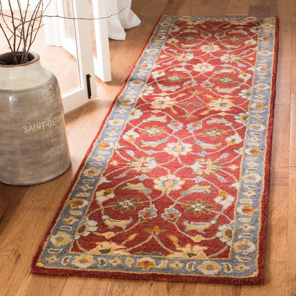 Heritage Red/Blue 2 ft. x 6 ft. Border Runner Rug