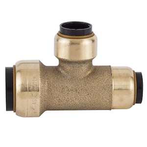 3/4 in. x 1/2 in. x 1/2 in. Brass Push-to-Connect Reducer Tee