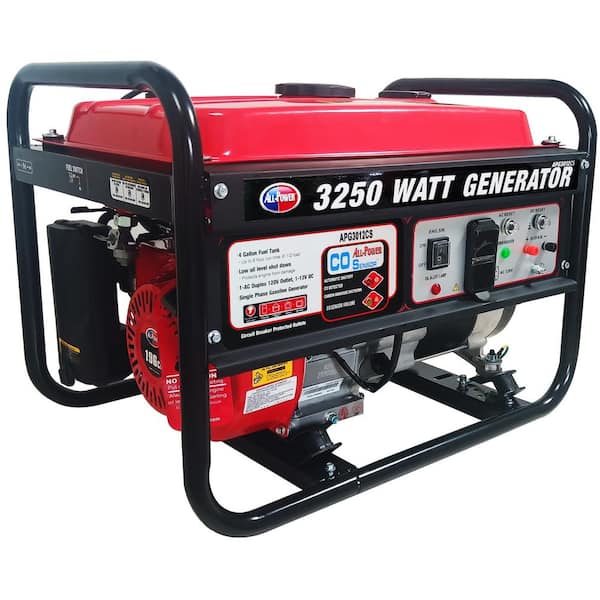 All Power 2500-Watt Manual Start Gasoline Powered Portable Generator With Auto CO Shutoff - Home Depot