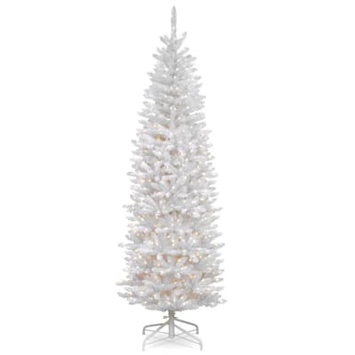 White 6 5 Ft Artificial Christmas Trees Christmas Trees The Home Depot