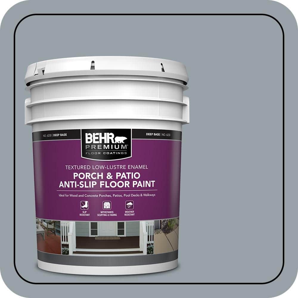 5 gal. #PFC-57 Silver Spur Textured Low-Lustre Enamel Interior/Exterior Porch and Patio Anti-Slip Floor Paint price history on PriceWatchPro
