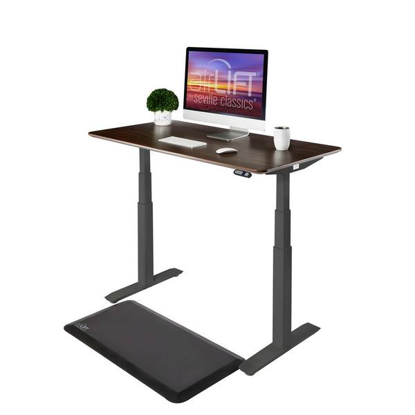 adjustable height computer desk on wheels