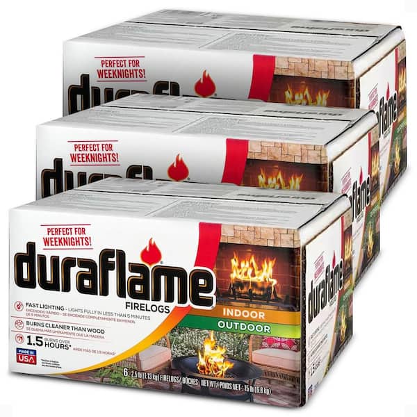 2. 5 lbs. Indoor Outdoor Fireplace Pit Firelog 4.5 Hr Burn Time (18-Pack)