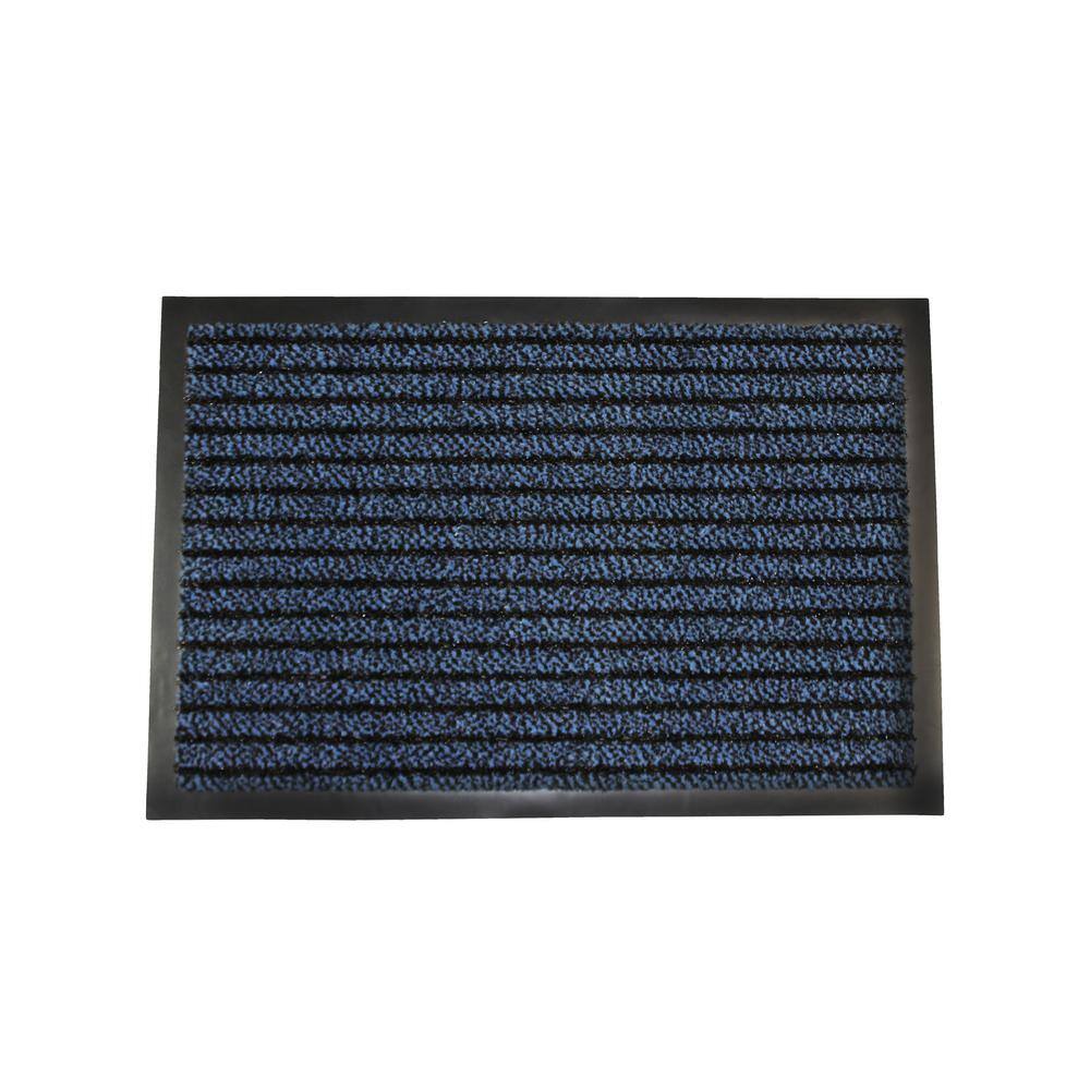 Sleek Blue Polypropylene Indoor Entrance Mat - 24" x 32"