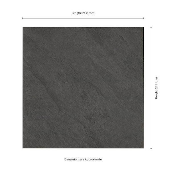 MSI Midnight Montage 2 cm. x  24 in. x 24 in. Matte Porcelain Stone Look Paver (8 sq. ft./Case)