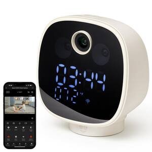 Serenity Smart Plug-In Clock Security Camera, Indoor 1080P Wi-Fi Monitor, 2-Way Audio, Night Light