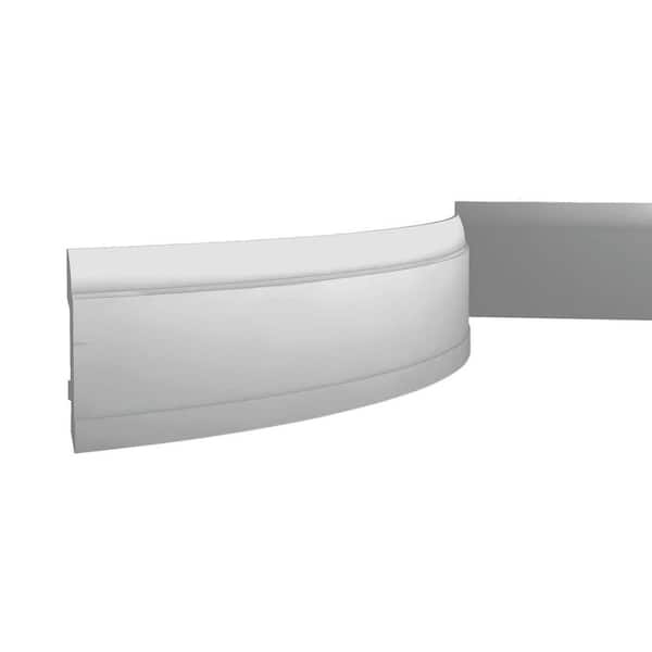 ORAC DECOR 5/8 in. D x 5-7/8 in. W x 78-3/4 in. L Primed White Flexible Polyurethane Baseboard Moulding