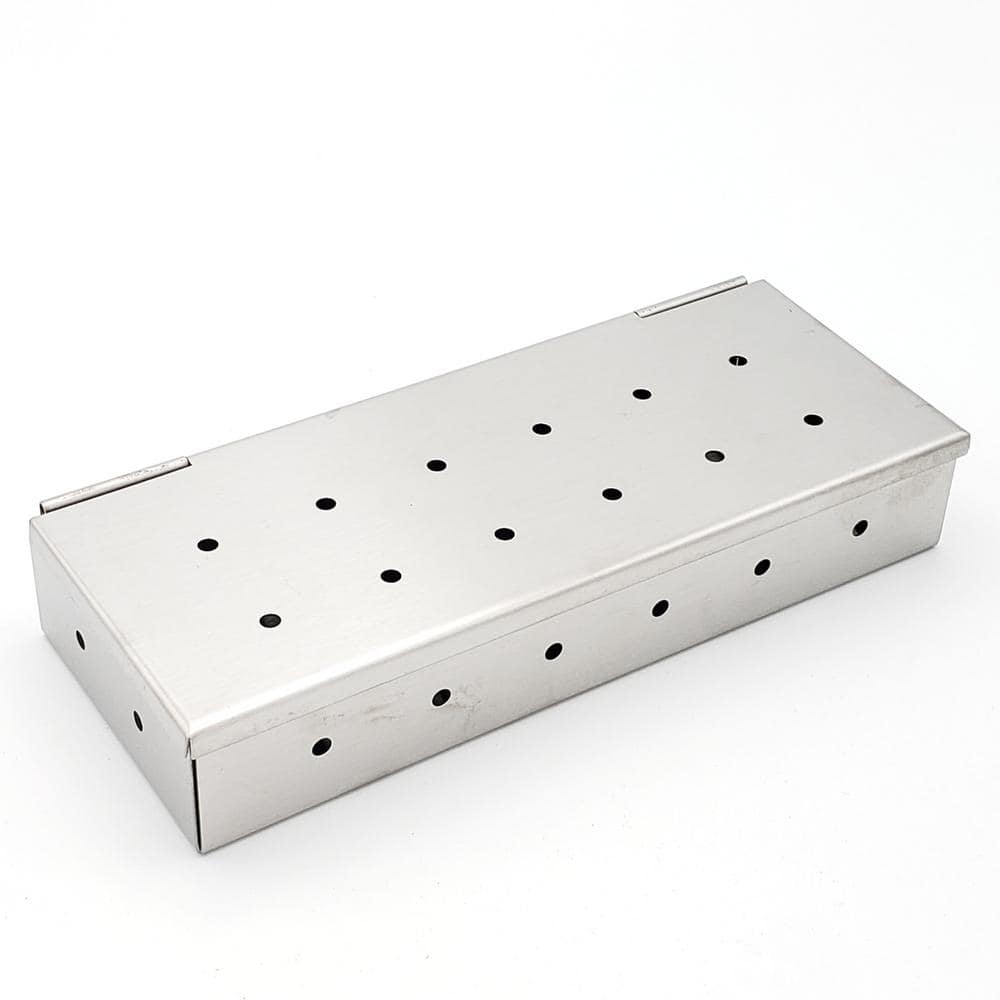 Extra-Large Stainless Steel Smoker Box with Hinged Lid