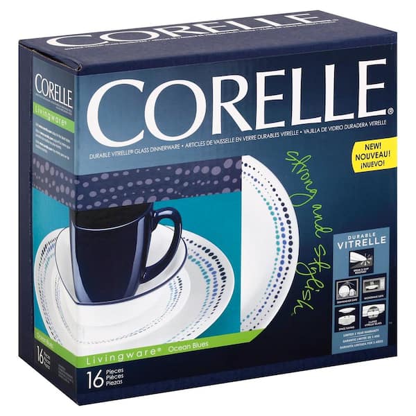 Dinnerware Ocean Blues by Corelle Coordinates Corelle Livingware 32Piece Dinnerware Set Service