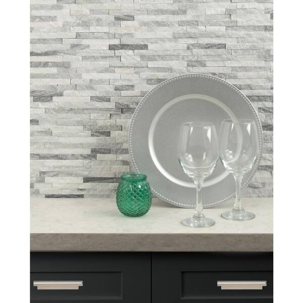 MSI - Alaska Gray Split Face 12 in. x 12 in. x 10 mm Textured Marble Mosaic Tile (10 sq. ft./case)