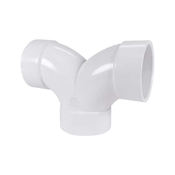 VPC 2 in. PVC DWV Double 90-Degree All Hub Elbow Fitting