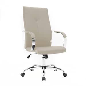 Sonora Faux Leather High Back Adjustable Height with 360° Swivel Ergonomic Conference Office Chair in Tan with Arms