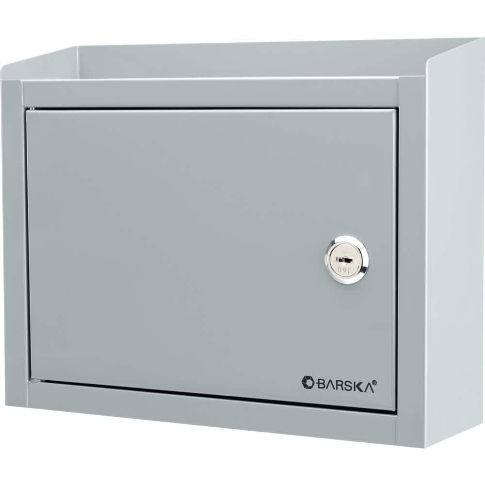 BARSKA 0.13 cu. ft. Steel Multi-Purpose Safe Drop Box, Gray