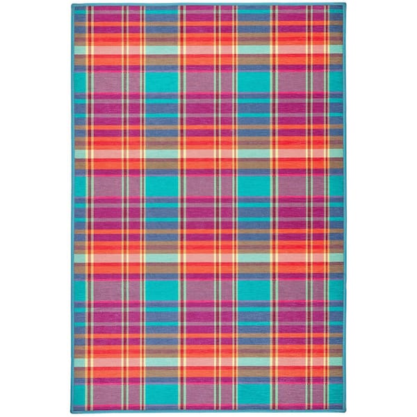 Carter Madras Machine Washable Multi 2 ft. x 3 ft. Indoor Area Rug