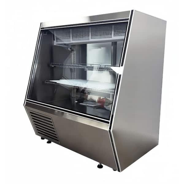 48 in. 22.5 cu. ft. Commercial Seafood and Raw Meat Refrigerated Display Case, NSF Certified, Stainless Steel