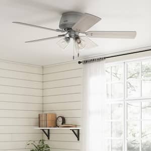 Shady Grove 52 in. Indoor Matte Silver Ceiling Fan with Light Kit Included