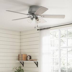 Shady Grove 52 in. Indoor Matte Silver Ceiling Fan with Light Kit Included