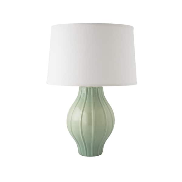 Large Fluted 26 in. Gloss Wythe Blue Indoor Table Lamp 527-22 - The ...