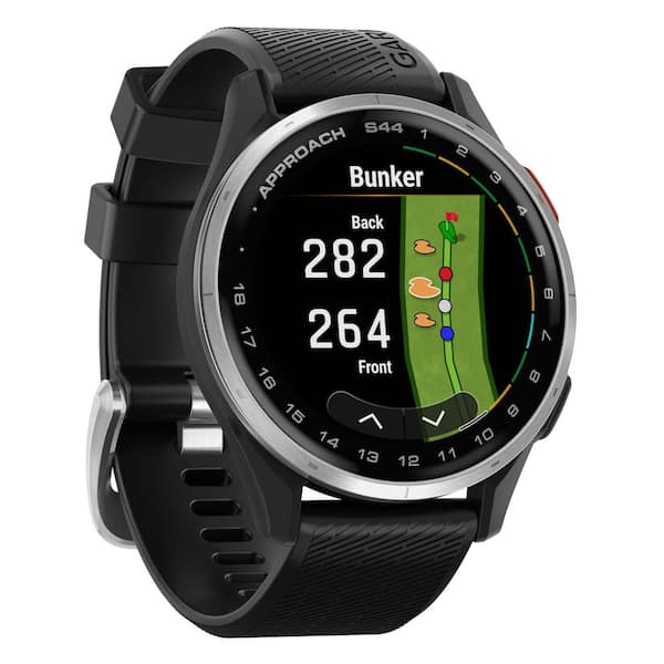 Approach S44 GPS Golf Smartwatch in Silver/Black, 1.7 in x 0.43 in
