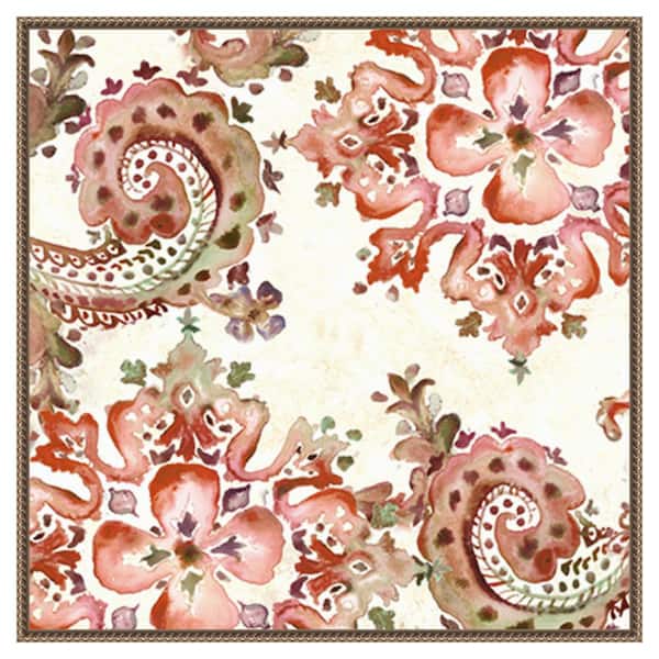 Amanti Art Artisan Medallion Pattern II by Tre Sorelle Studios 30 in. W x 30 in. H Canvas Float Frame in Bronze
