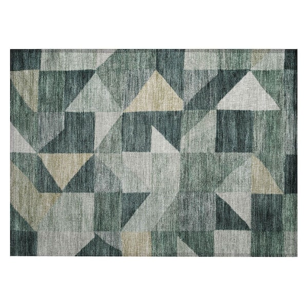 Chantille Machine Washable Indoor/Outdoor Abstract ACN2373 Basil 2 ft. x 3 ft. Accent Rug