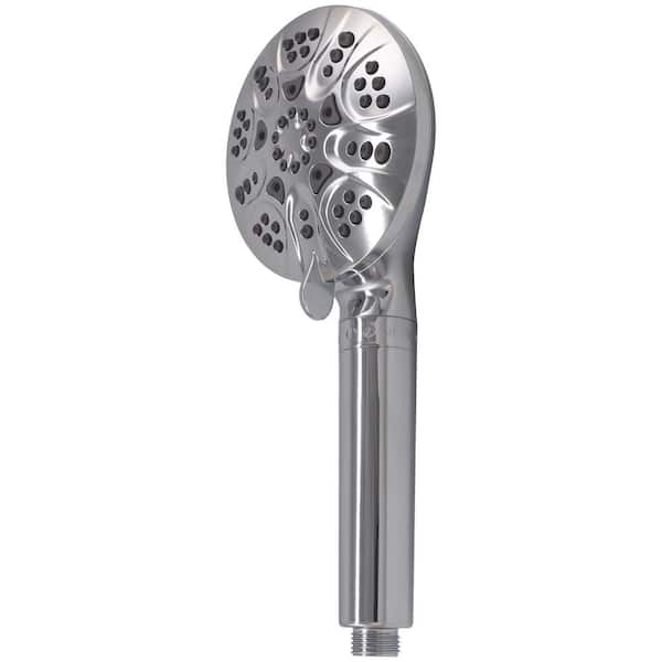 6-Spray Wall Mount Filtered Handheld Shower Head 1.8 GPM in Polished Chrome