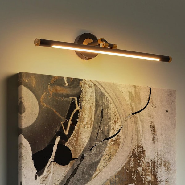 ZYZWMB 12W 23.62 in. Black and Gold Hardwired Integrated LED