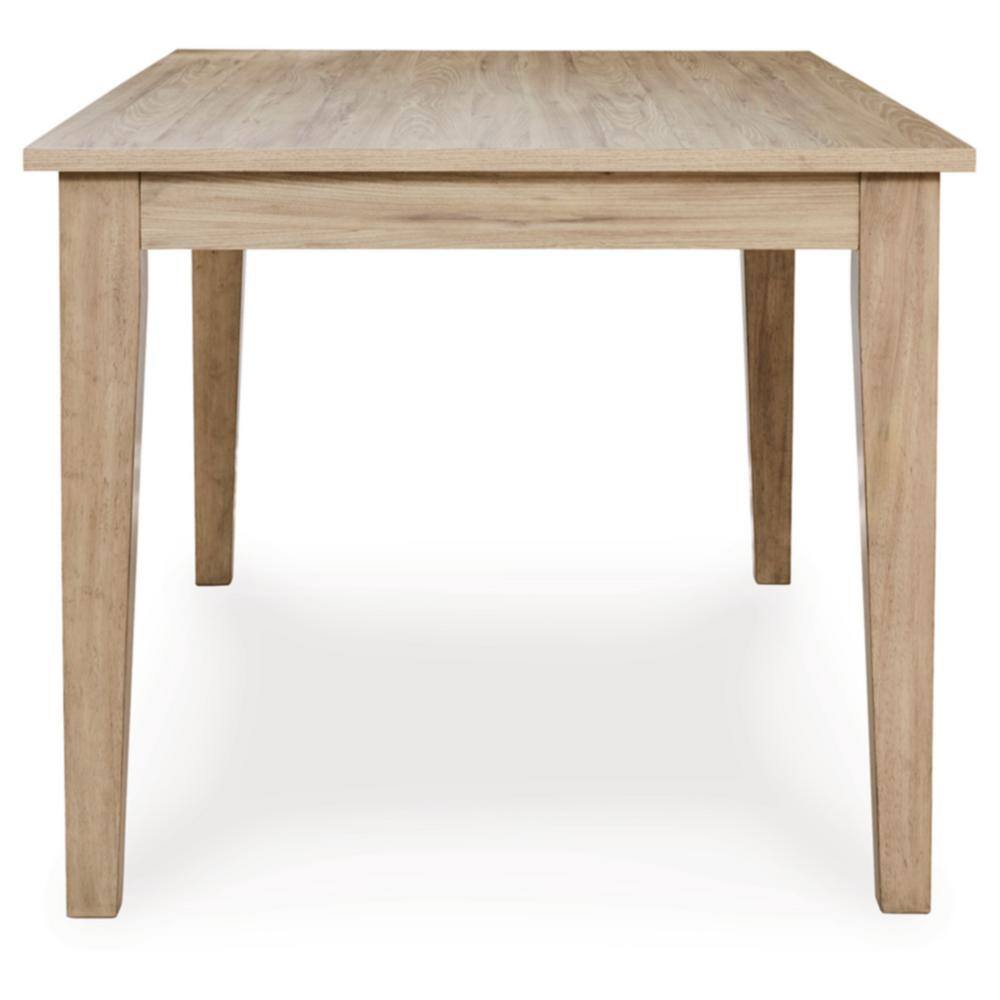 Gleanville Light Brown Rectangular Wood Dining Table for Six