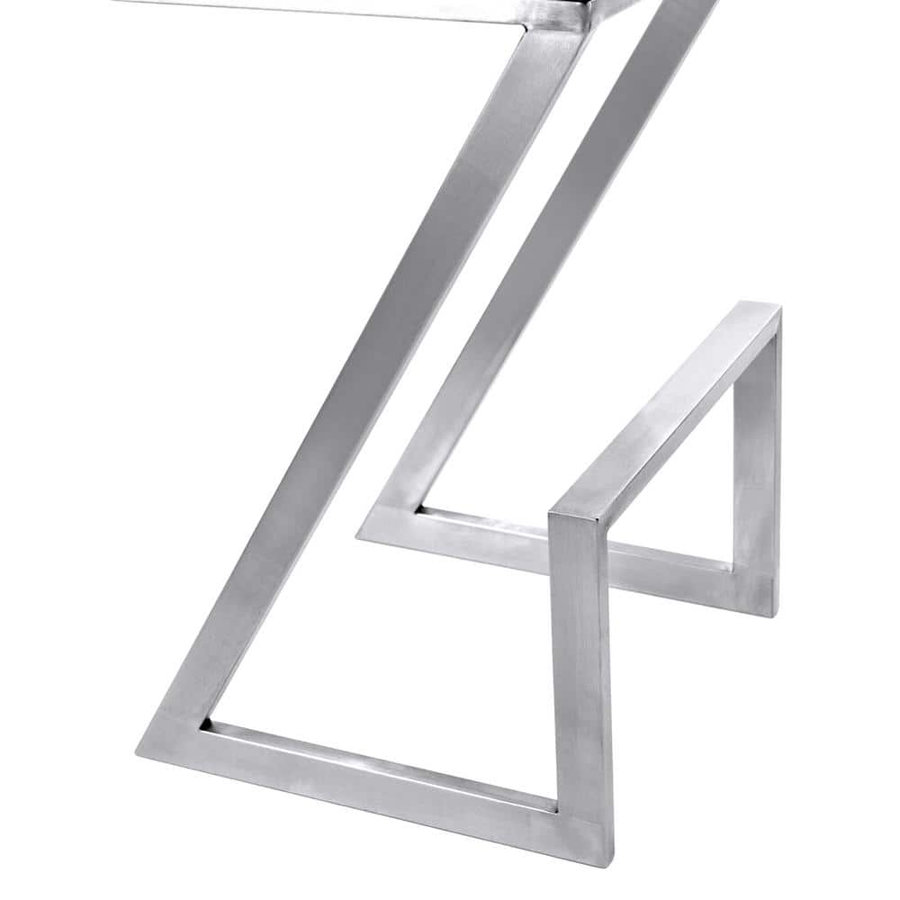 Contemporary Gray Leatherette 26" Backless Counter Stool