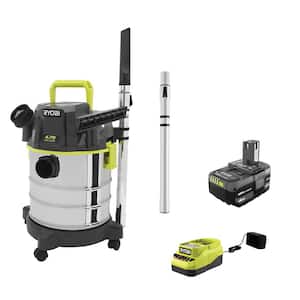 ONE+ 18V Cordless 4.75 Gal. Wet/Dry Vacuum Kit with 4.0 Ah Battery, Charger, and 1-3/8 in. Telescoping Extension Wand