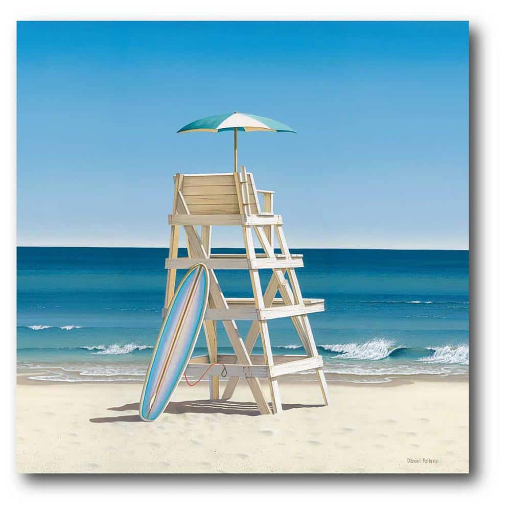 Courtside Market Lifeguard Stand Nature Gallery-Wrapped Canvas Wall 30 in. x 40 POL1086-30x30 - Depot