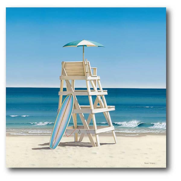Courtside Market Lifeguard Stand Nature Gallery-Wrapped Canvas Wall Art 30 in. x 40 in.