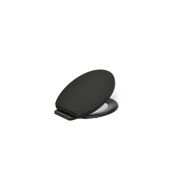 Impro Readylatch Quiet-Close Round- Front Toilet Seat in Black Black