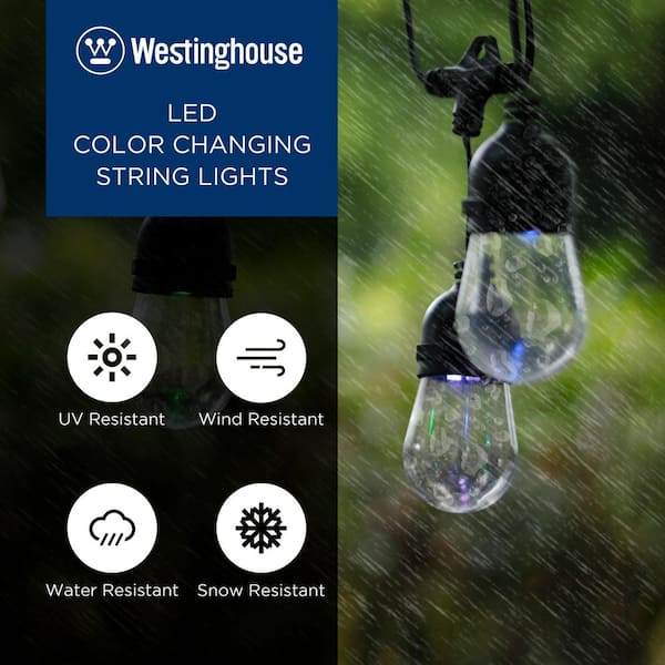 Westinghouse 10-Light 21 ft. Outdoor Solar Color Changing Westinghouse 10-Light 21 ft. Outdoor Solar Color Changing