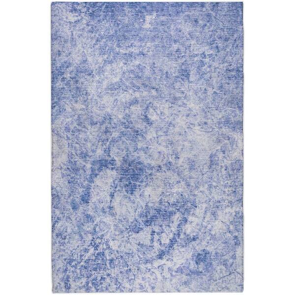 Dream Shag Premium Machine Washable Abstract ADS553 Blue 10 ft. x 14 ft. Area Rug