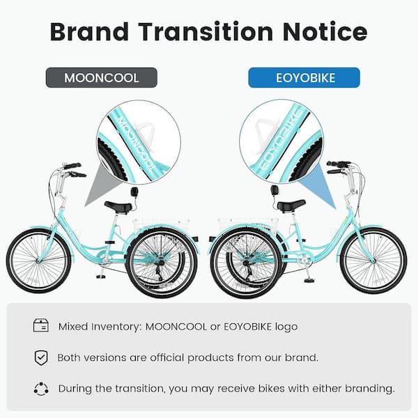MOONCOOL 16 in Tricycle for Beginner Riders,Single Speed 3 Wheel
