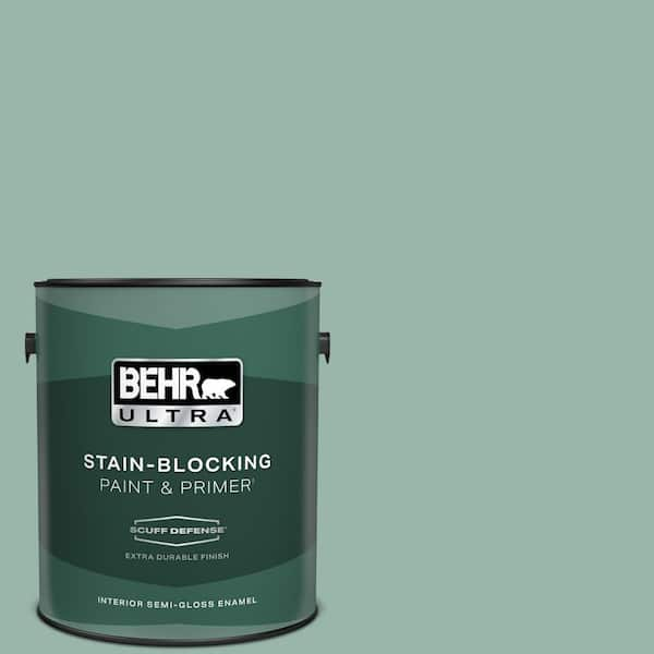 BEHR ULTRA 1 gal. #S420-3 Nile River Extra Durable Semi-Gloss Enamel Interior Paint & Primer