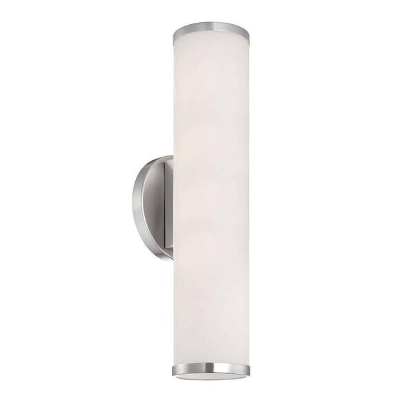 Millennium Lighting 2-Light Brushed Nickel Unique Wall Sconce with Shines Both Up and Down