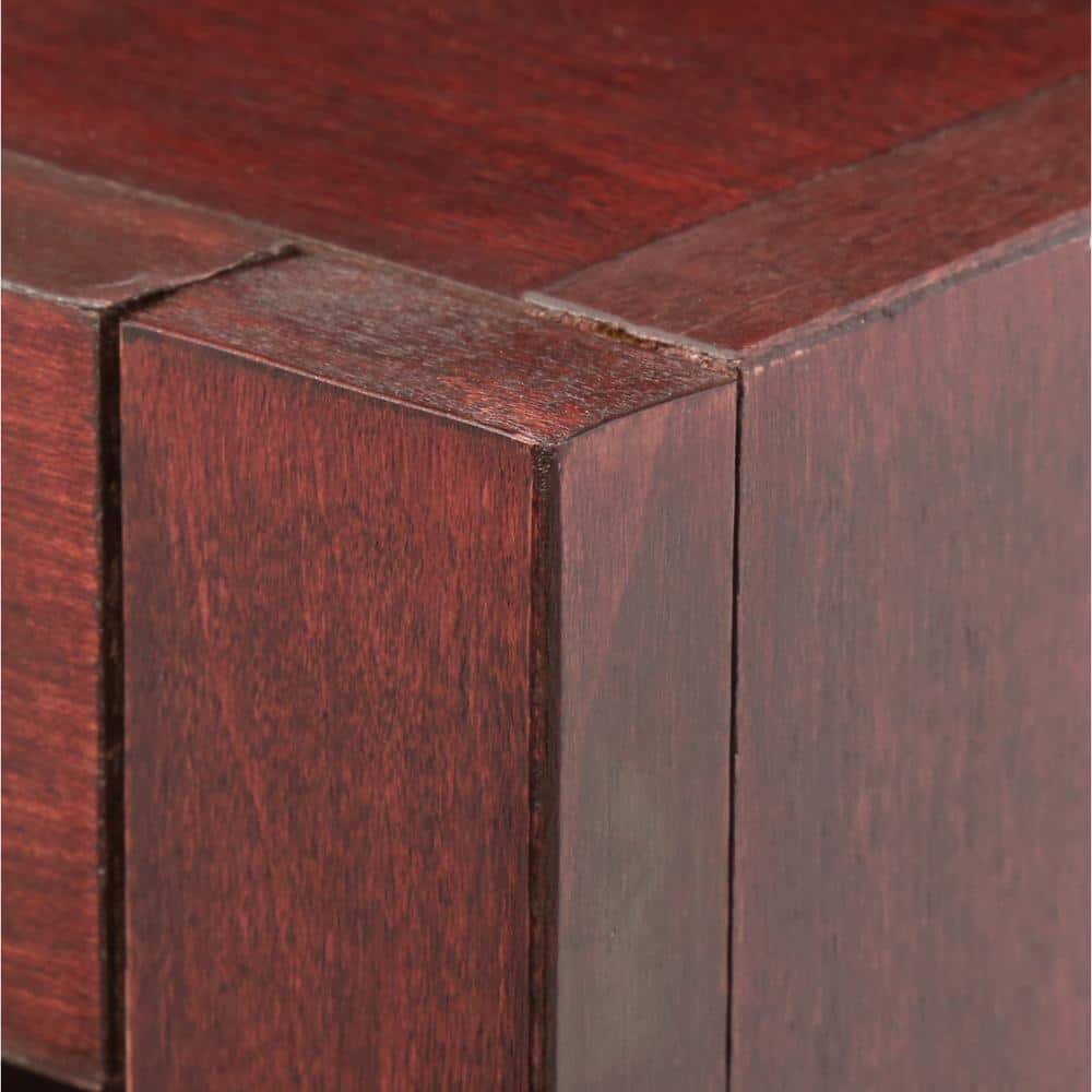 Eco-Friendly Cherry Wood Double Wide Adjustable Bookcase