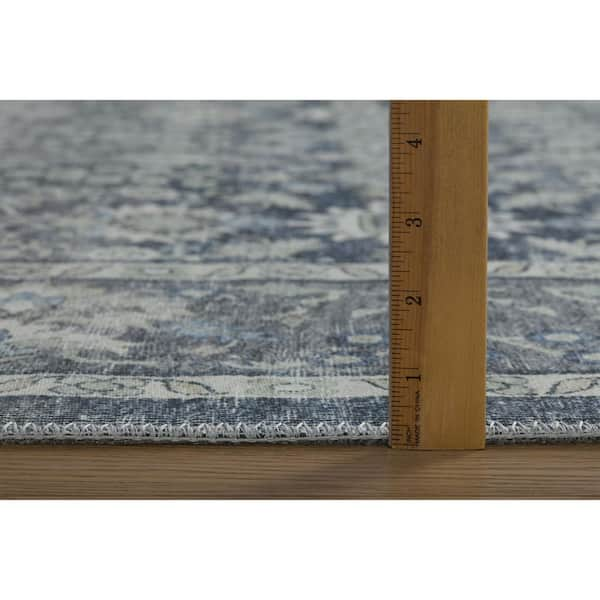 Agalia Machine Washable Oriental Charcoal/Gray Area Rug Lark Manor Rug Size: Rectangle 6'7 x 9