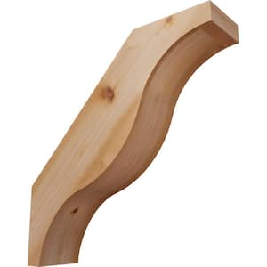 5 1/2''W x 22''D x 22''H Funston Smooth Knee Brace, Western Red Cedar