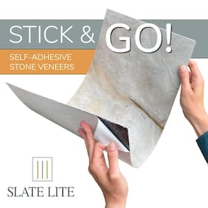 Blanco Stick & Go 12in x 24in Self-Adhesive Stone Veneers - Box of 6, Covers 11.62 sq ft