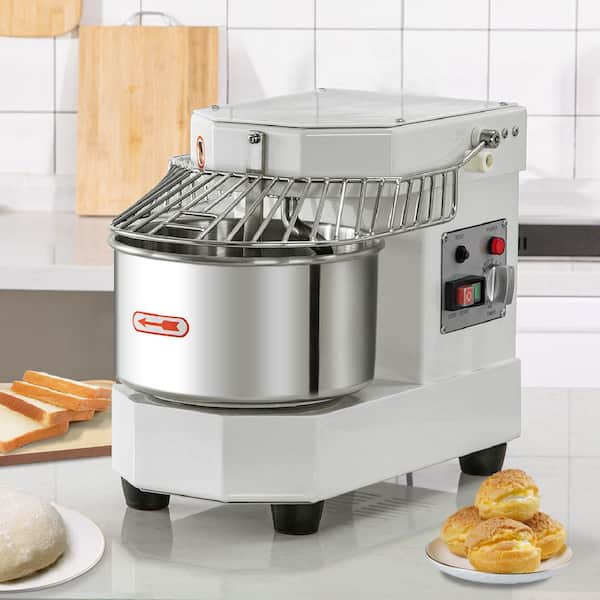 Commercial Food Mixer 35-Cups 8.5 qt. Capacity Food Processor 450W Dual Rotating Dough Kneading Machine Stainless Steel